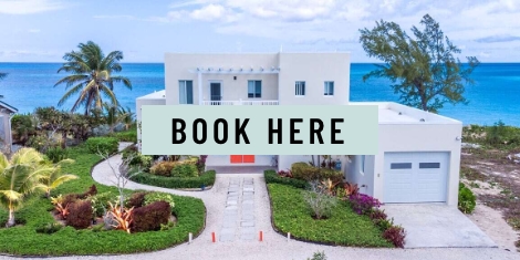 Villa with beautiful landscape garden on the ocean in Exuma, Bahamas
